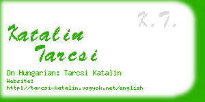 katalin tarcsi business card